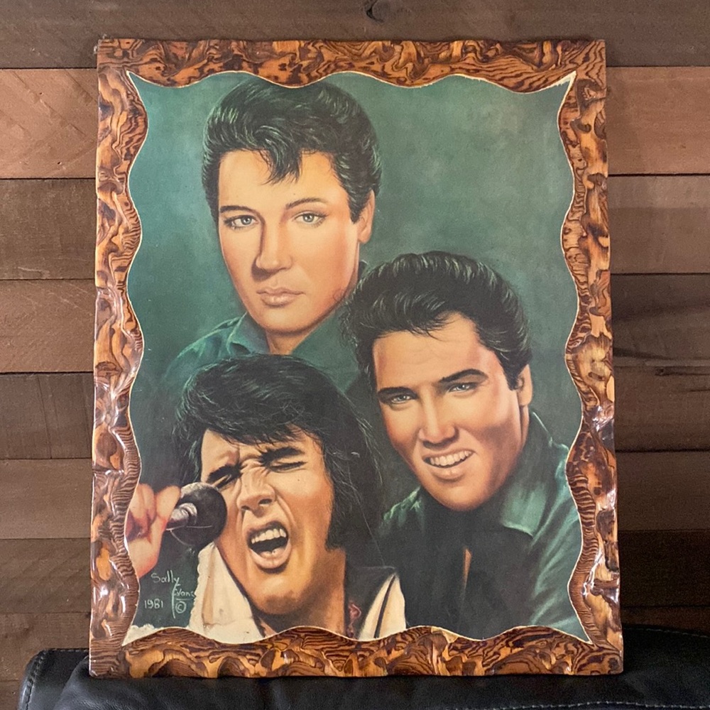 Vintage Elvis frame 18”x 22”